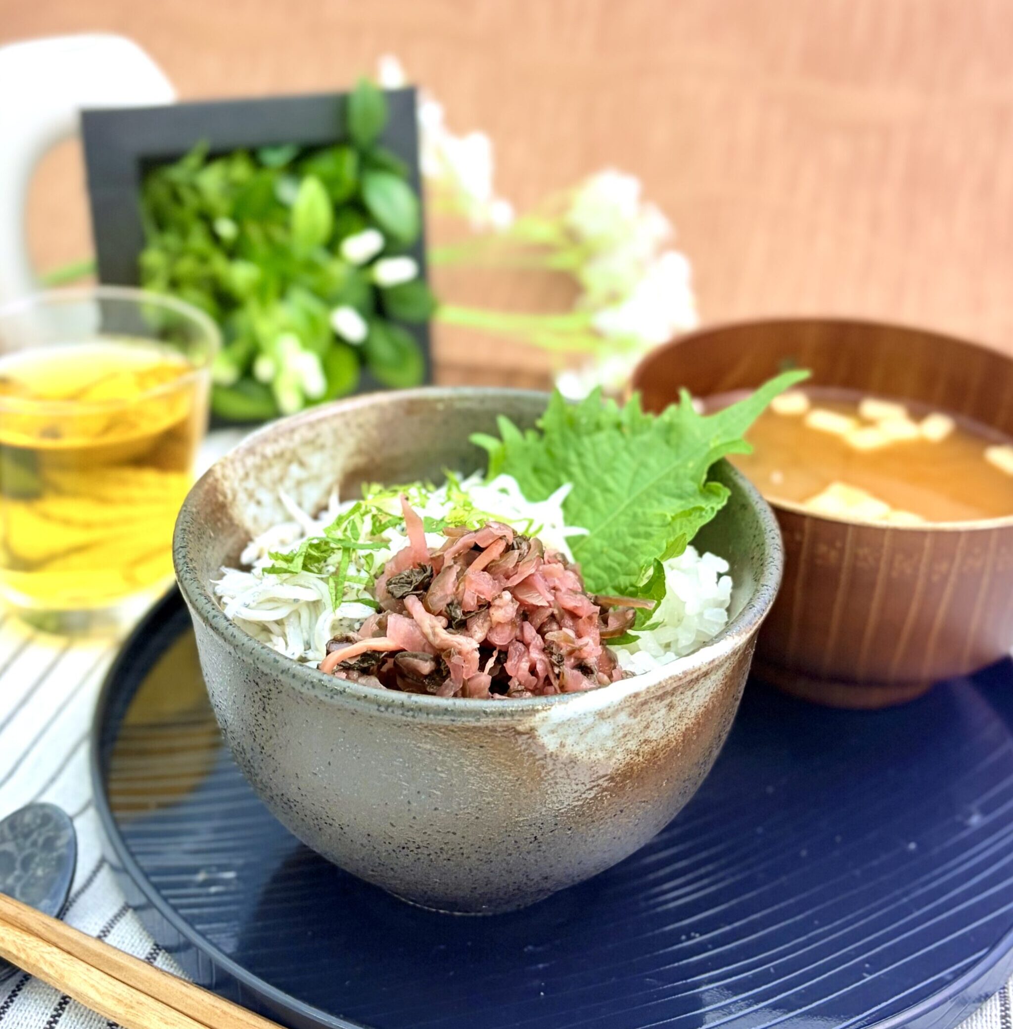 みずなすのしば漬としらすのミニ丼